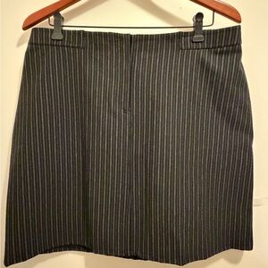 New York & Company Charcoal Pinstripe Pencil Mini Skirt size XL